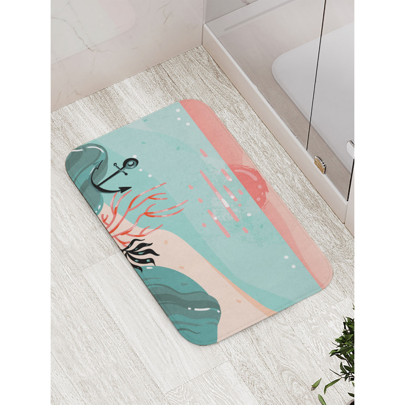 Abstract Underwater Bath Mat