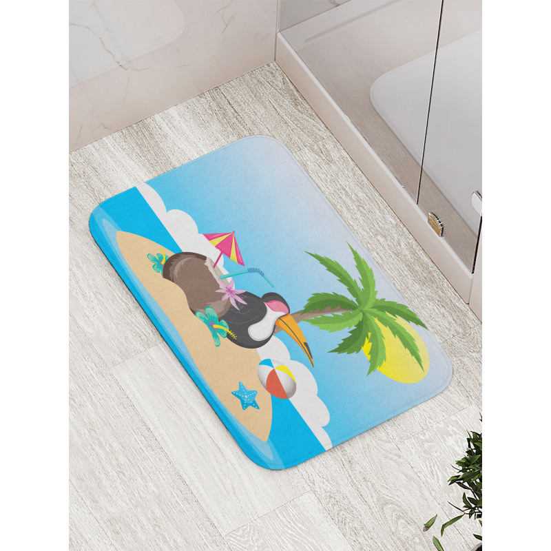 Tropic Funny Cartoon Bath Mat