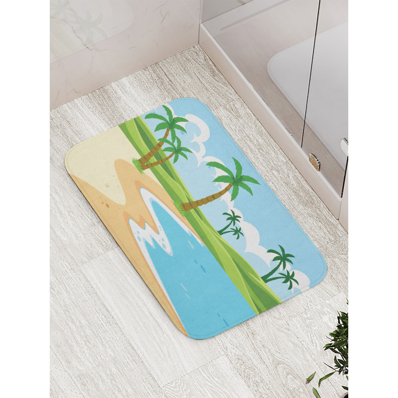 Coast with Grass Palm Bath Mat