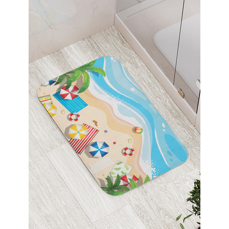 Summer Fun Cartoon Bath Mat