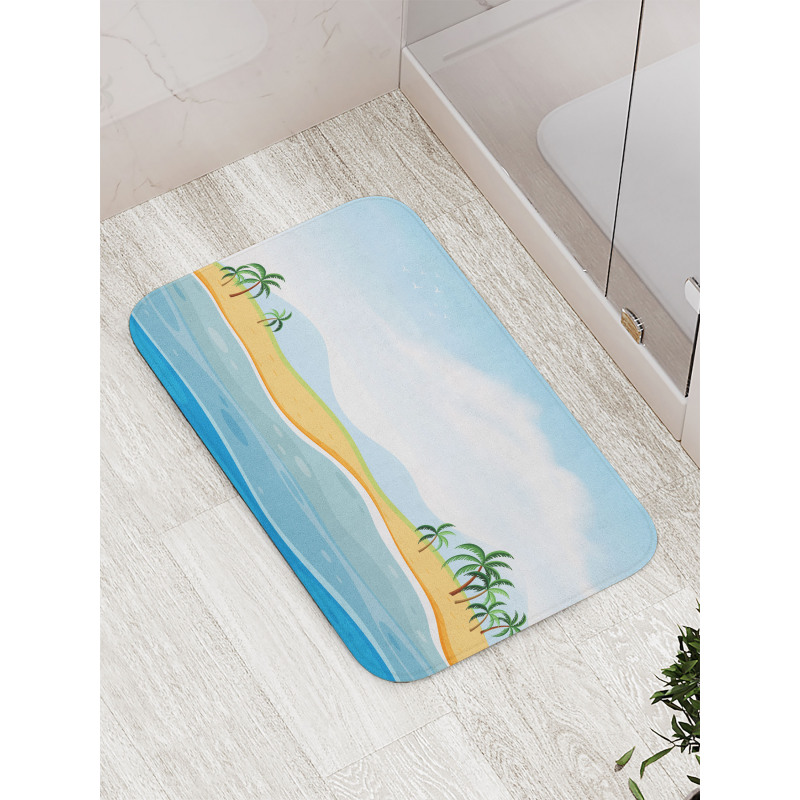 Ocean Palms Panorama Bath Mat