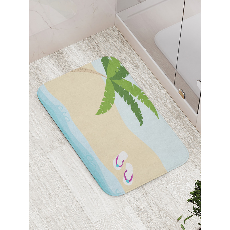 Flip Flops on Coast Bath Mat