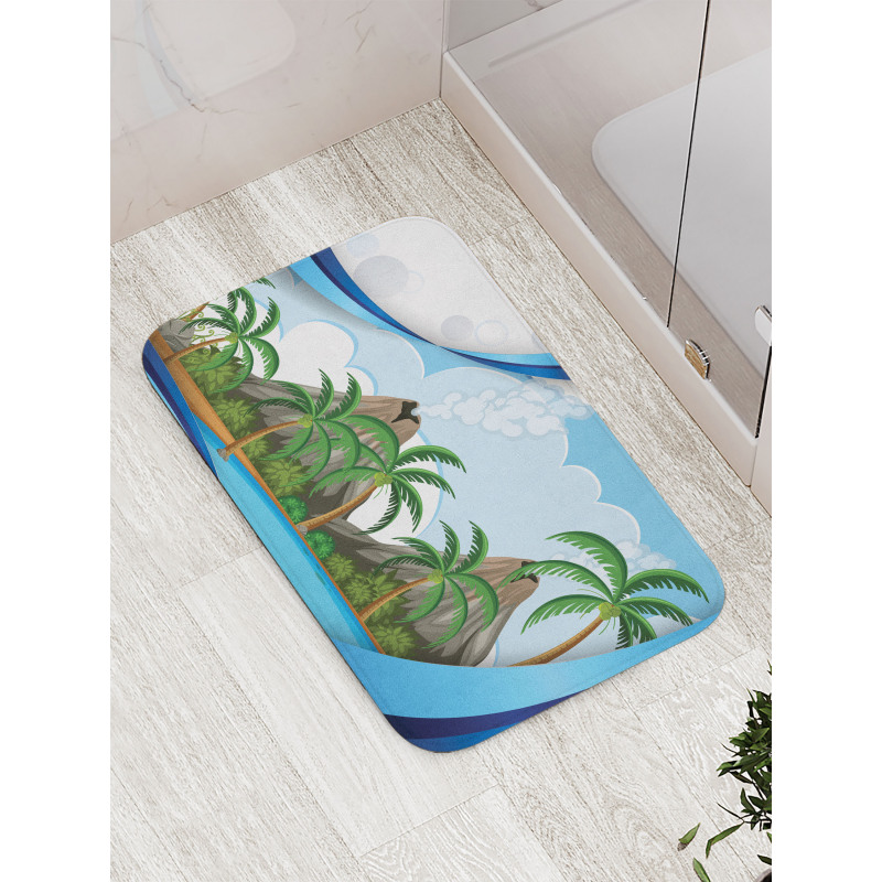 Exotic Volcano Island Bath Mat