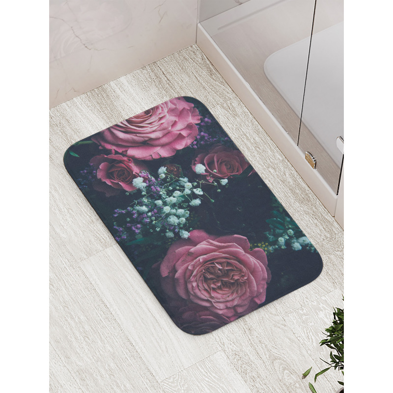 Dreamy Romantic Flower Bath Mat