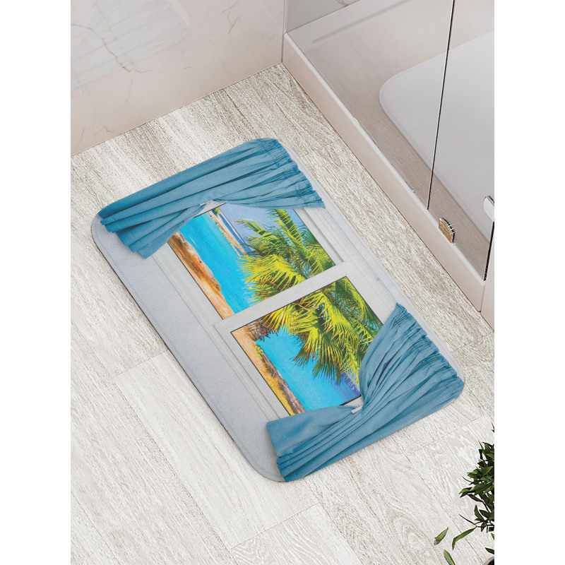 Tropical Beach Sun Bath Mat