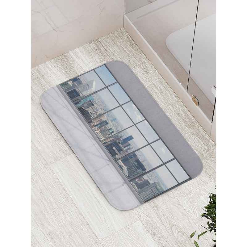 Big Window Downtown View Bath Mat