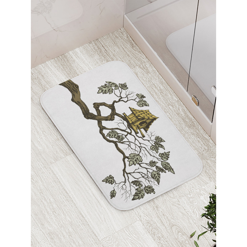 Bird Home and Branch Bath Mat