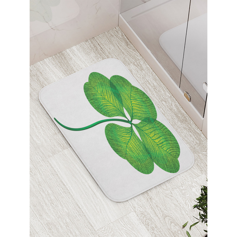 Detailed 4 Leaf Shamrock Bath Mat