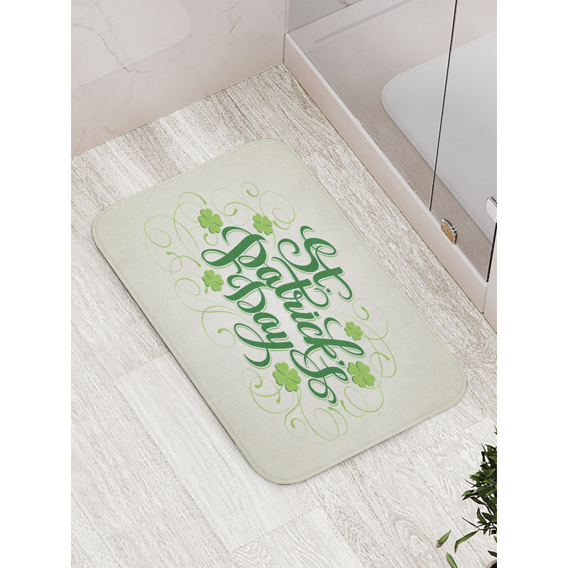 St Patrick's Day Swirls Art Bath Mat