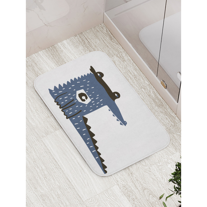 Geometric Letter C Bath Mat