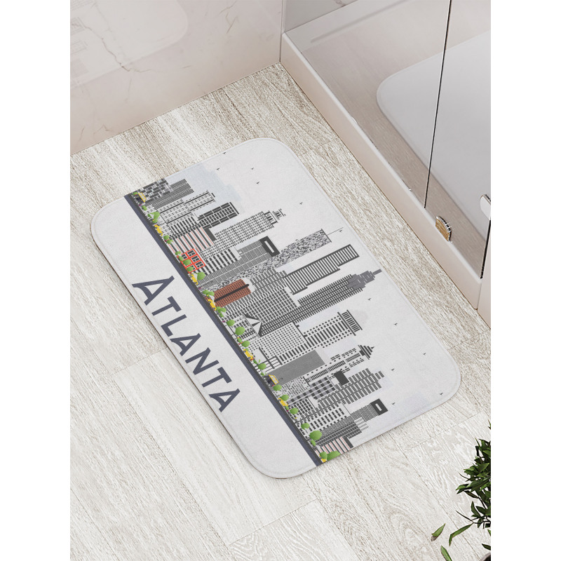 Atlanta City Architecture Bath Mat