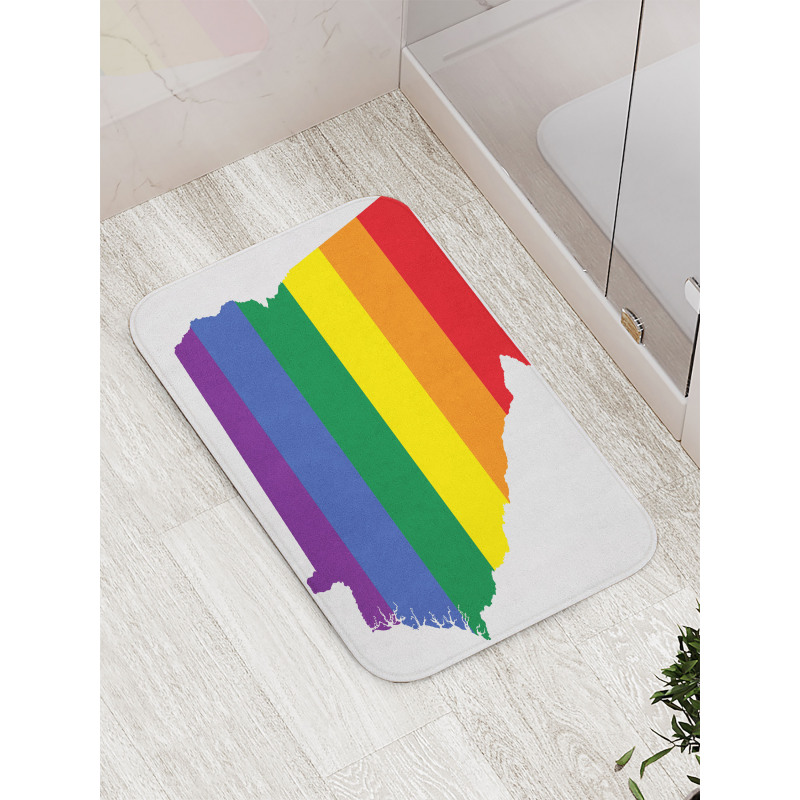 Colorful Stripes Gay Pride Bath Mat