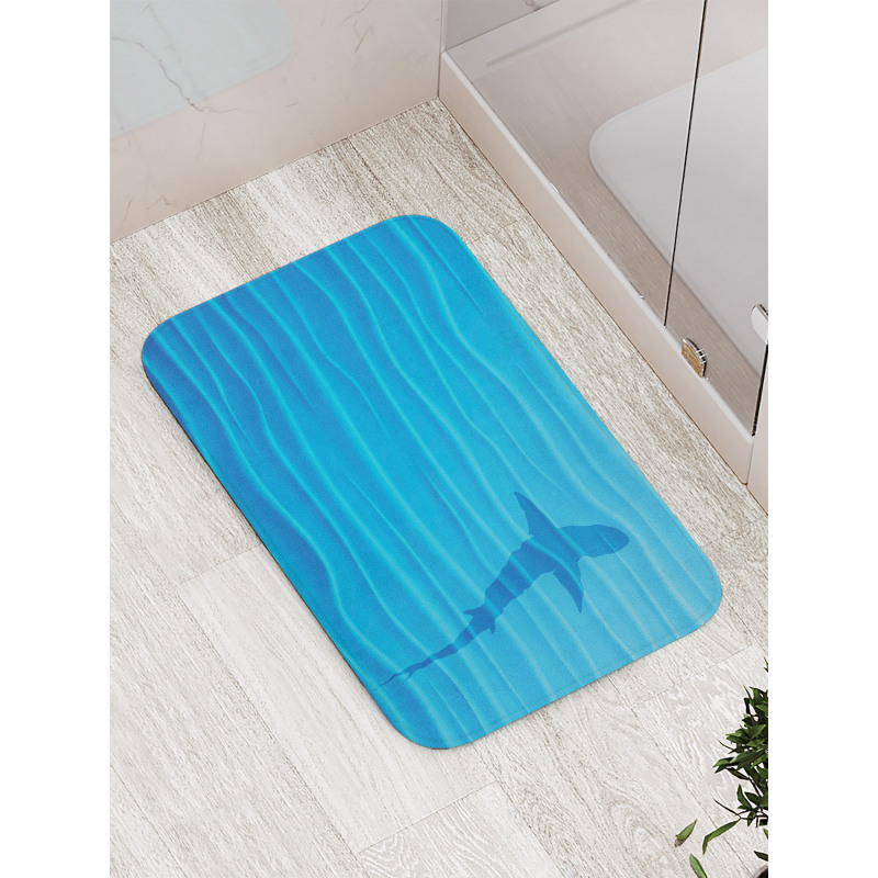 Wild Shark in Ocean Bath Mat