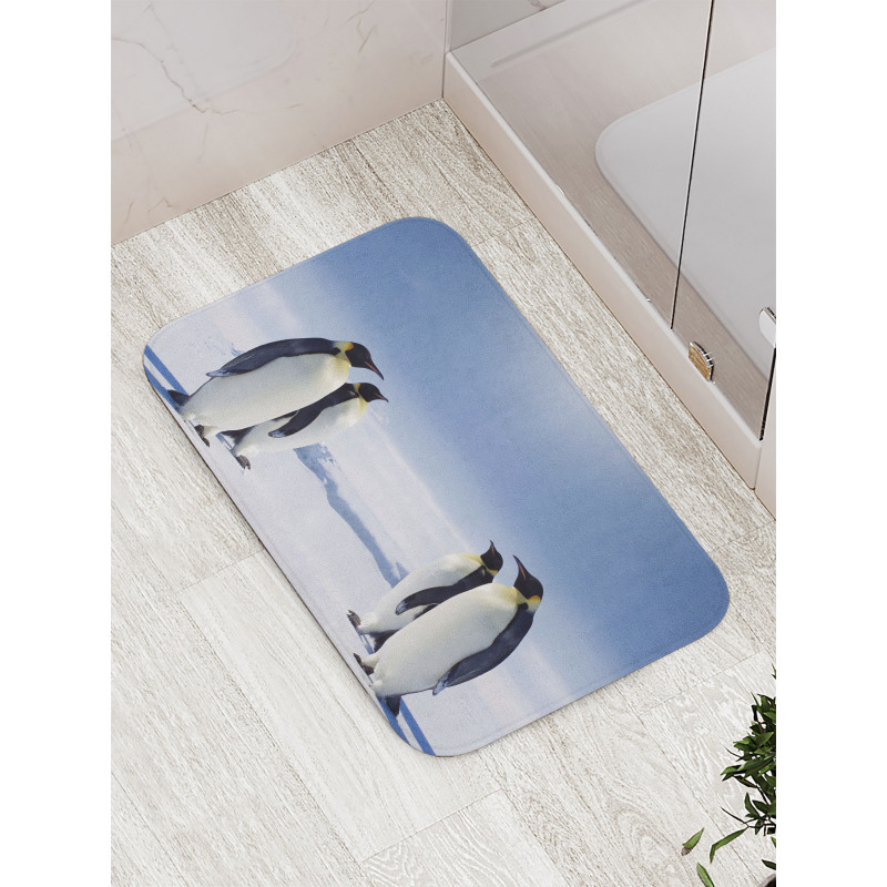 Penguins in Antarctica Bath Mat