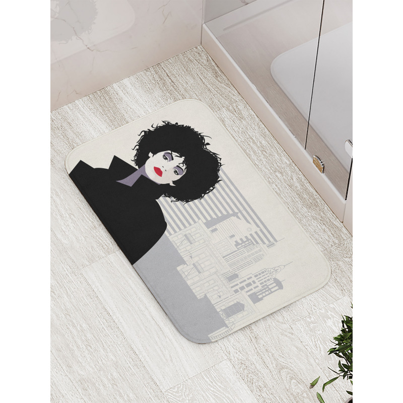 Modern Lady and City Bath Mat