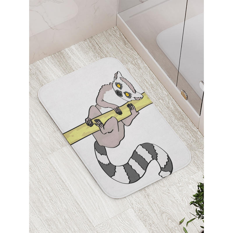 Tropical Ring Tailed Cartoon Bath Mat