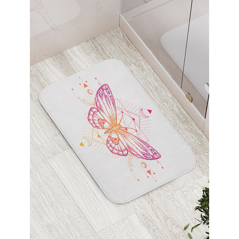 Butterfly Boho Art Bath Mat