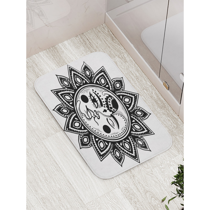 Astronomy Sun and Moon Bath Mat