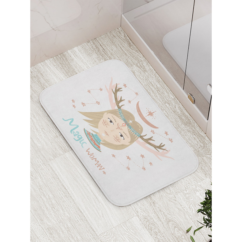 Magic Woman Elk Horns Bath Mat