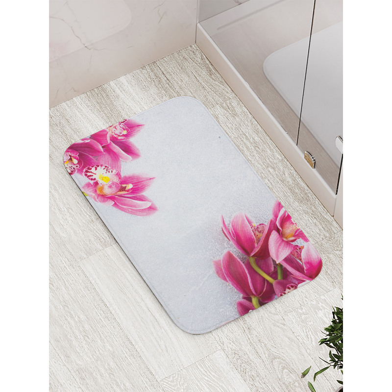 Relaxing Orchids Pattern Bath Mat