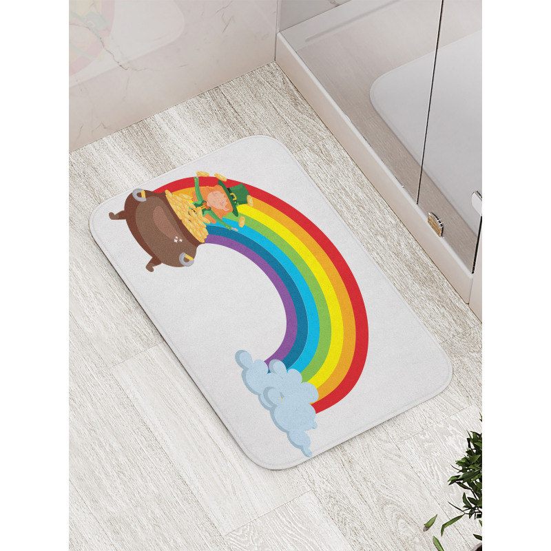 Irish St Patrick's Day Rainbow Bath Mat