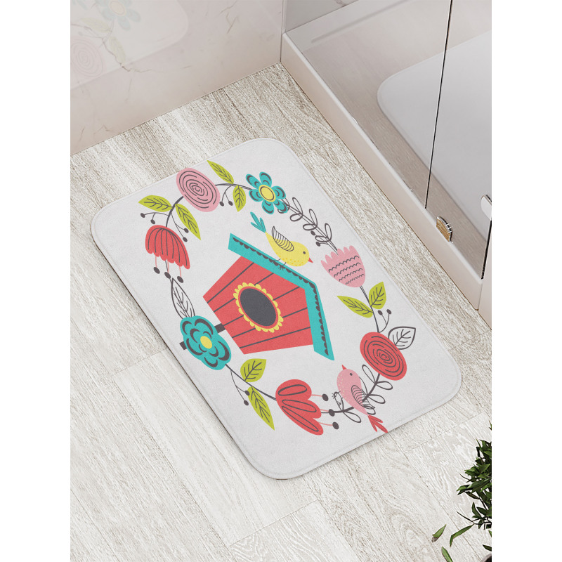 Winged Animals Nest Art Bath Mat