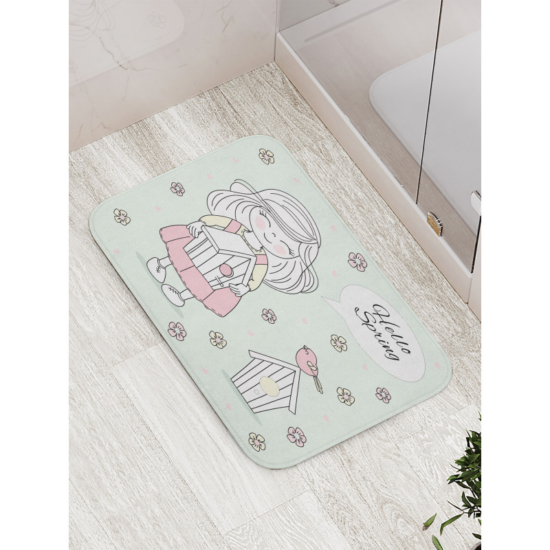 Spring Welcoming Bath Mat