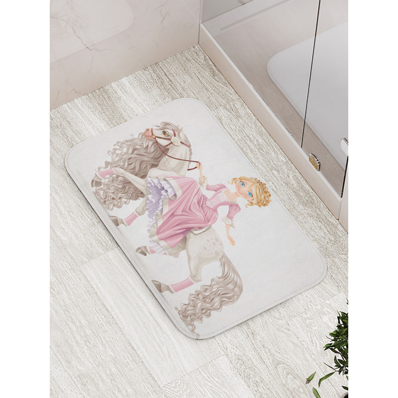 Princess on White Horse Bath Mat