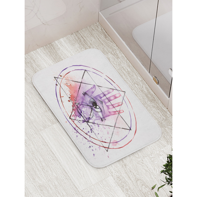 Watercolor All Seeing Eye Bath Mat