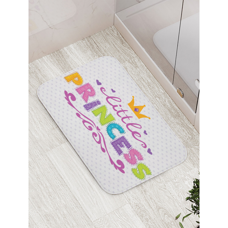 Little Princess Words Bath Mat