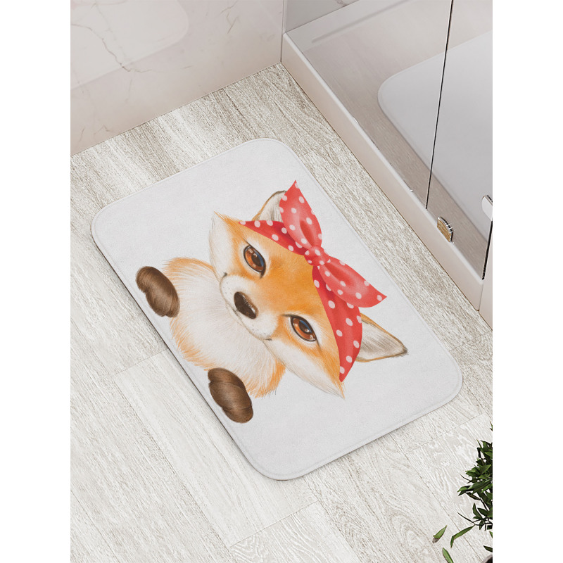 Wild Animal Drawing Bath Mat