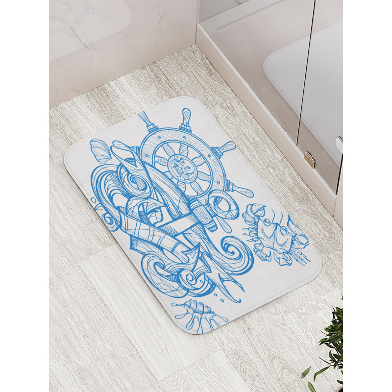 Crab Skull Shell Bath Mat