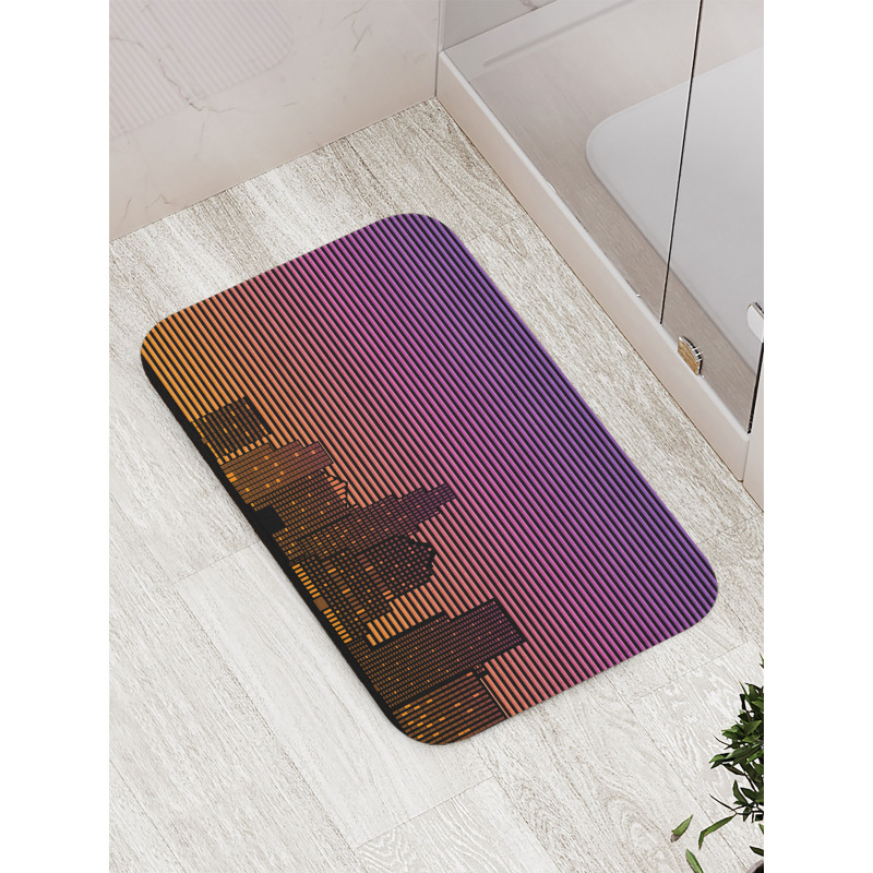 80's Skyline Bath Mat