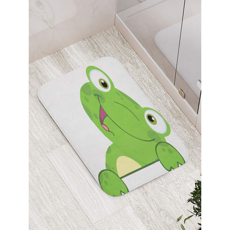 Cartoon Smiling Animal Bath Mat