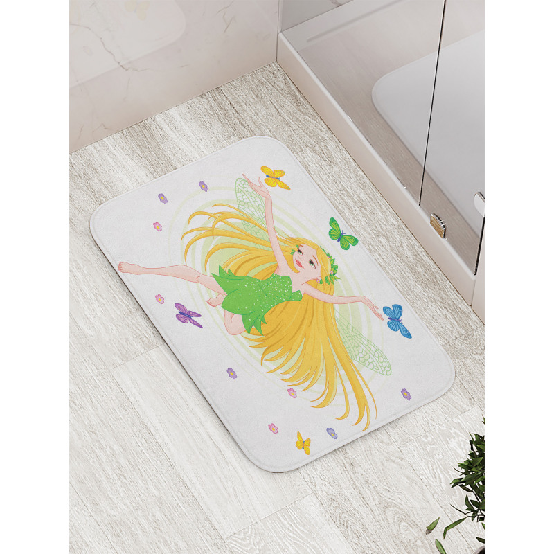 Spring Fairy Butterflies Bath Mat