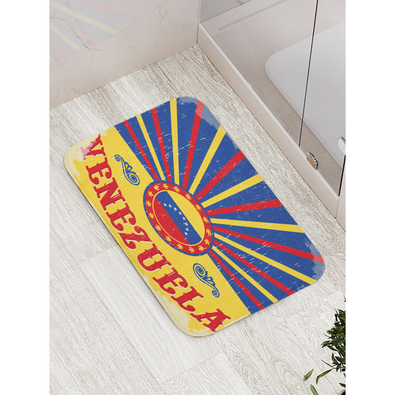 Grunge Sunburst Effect Bath Mat