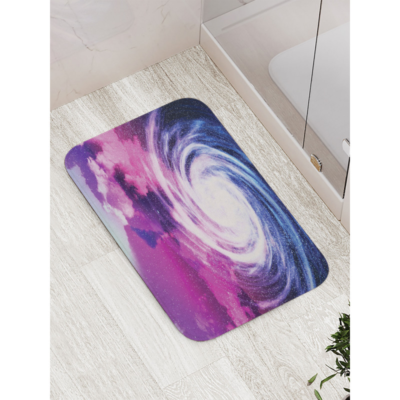 Cosmic Swirling Pattern Bath Mat