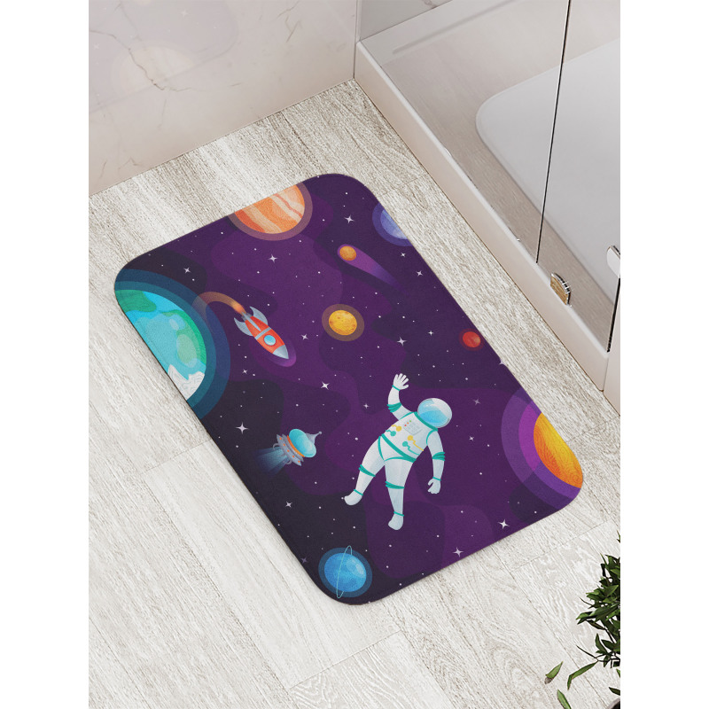 Astronaut in Space System Bath Mat