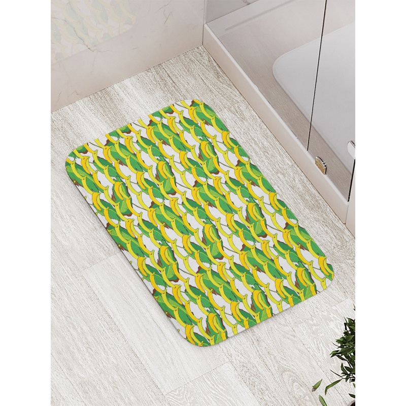 Tropical Fruit and Leaves Bath Mat