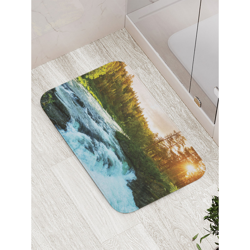 Sunrise Springtime Pines Bath Mat