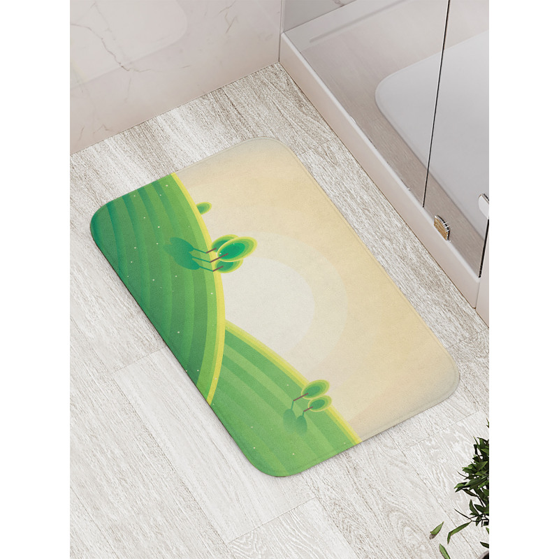 Rural Landscape Hills Bath Mat