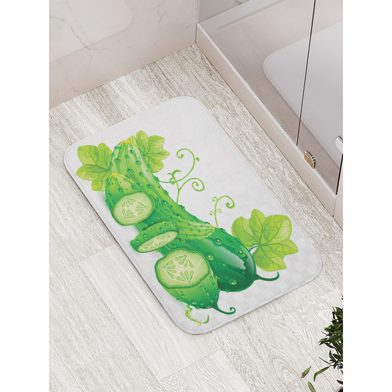 Juicy Cucumber Graphic Bath Mat