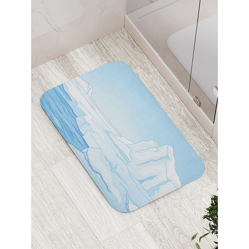 Cartoon Style Winter Theme Bath Mat