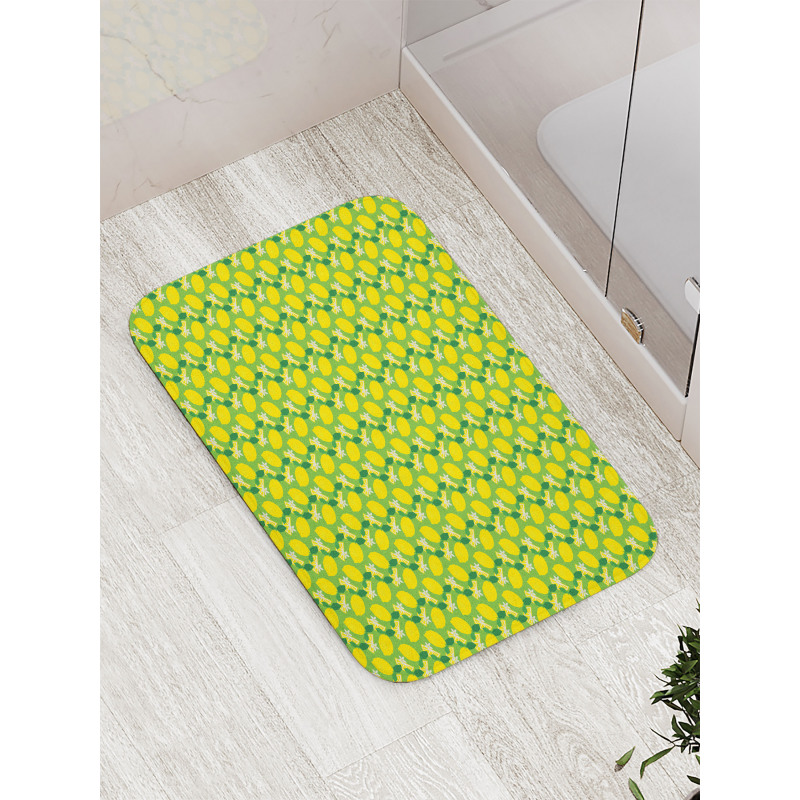 Citrus Fruits Vibrant Colors Bath Mat