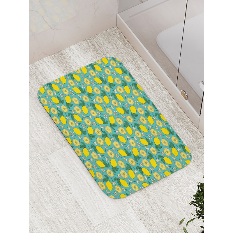 Rhythmic Citrus Blossoms Bath Mat