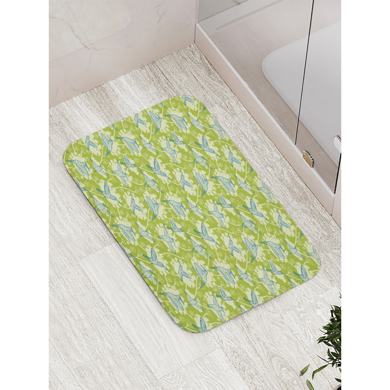 Garden Hummingbird Bath Mat