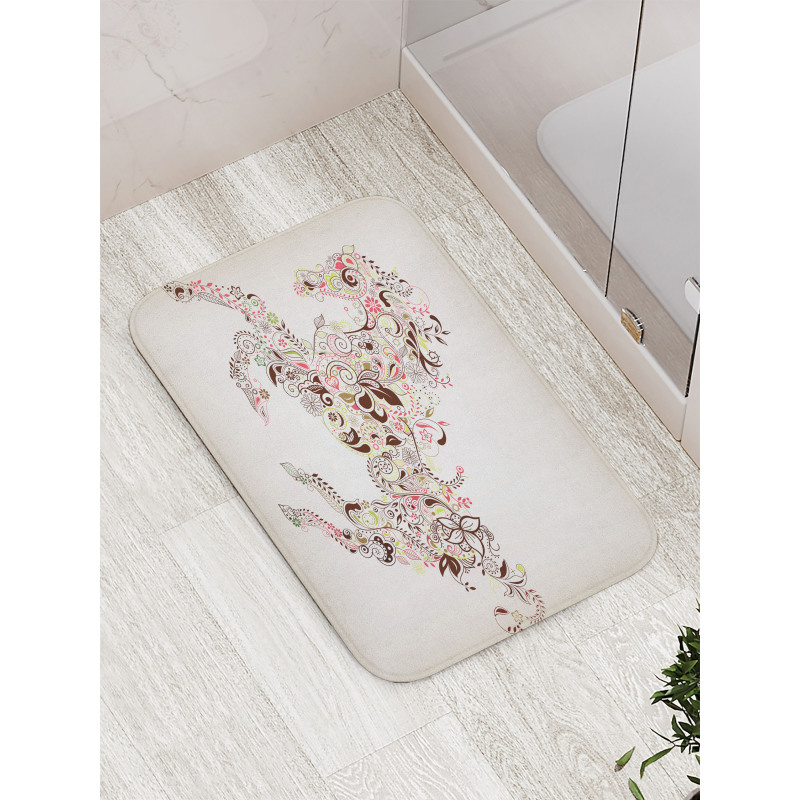 Floral Horse Paisley Bath Mat