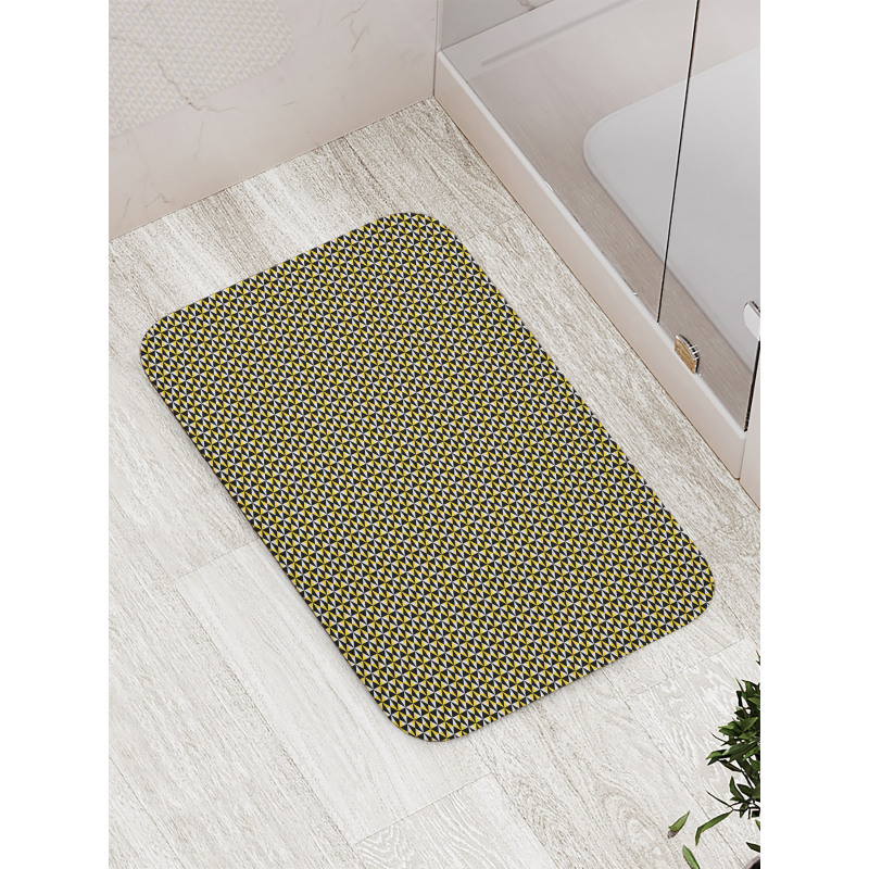 Bicolour Abstract Geometric Bath Mat