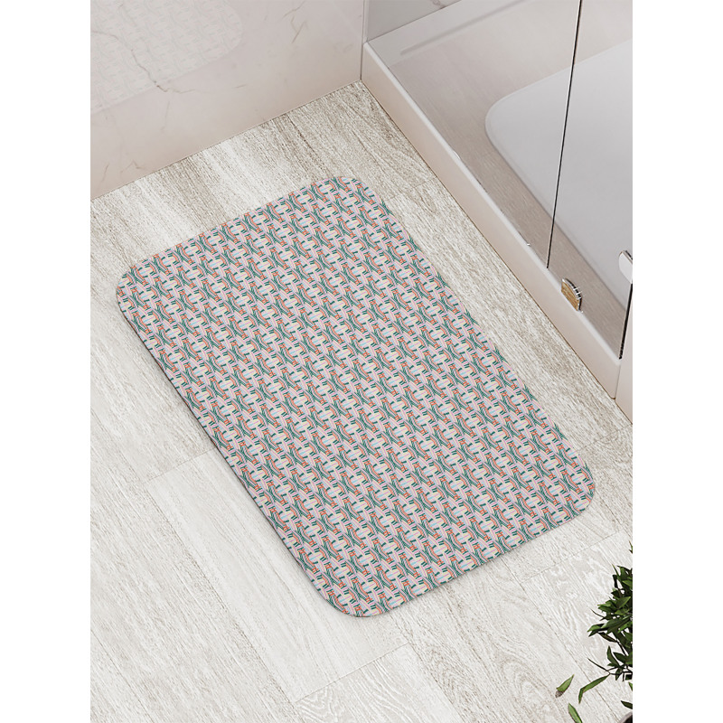 Striped Circles Art Graphic Bath Mat