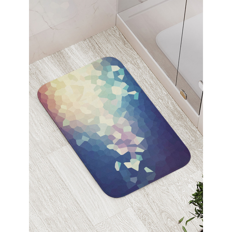 Polygonal Pixel Art Graphic Bath Mat